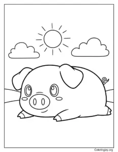 Lying Down and Relaxing Pig Page
