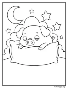 Sleeping on a Pillow Cozy Pig Page