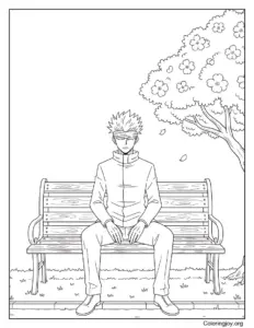 Playful Pose in Park with Satoru Gojo