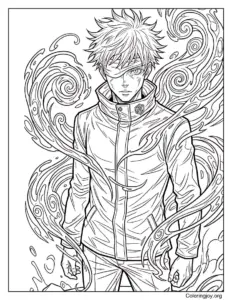 Realistic Gojo Satoru With Energy Aura