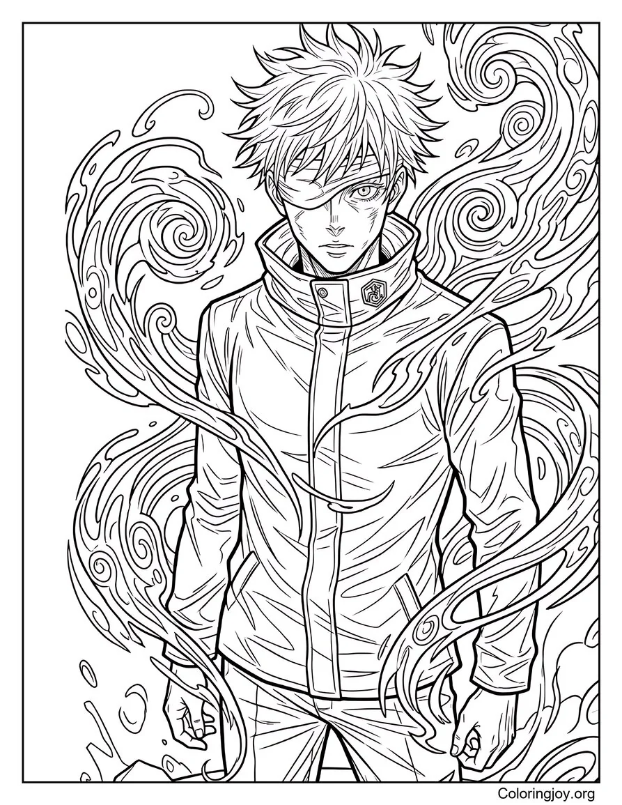 Realistic Gojo Satoru With Energy Aura