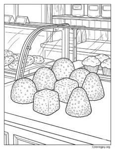 Realistic Gumdrops On A Bakery Counter