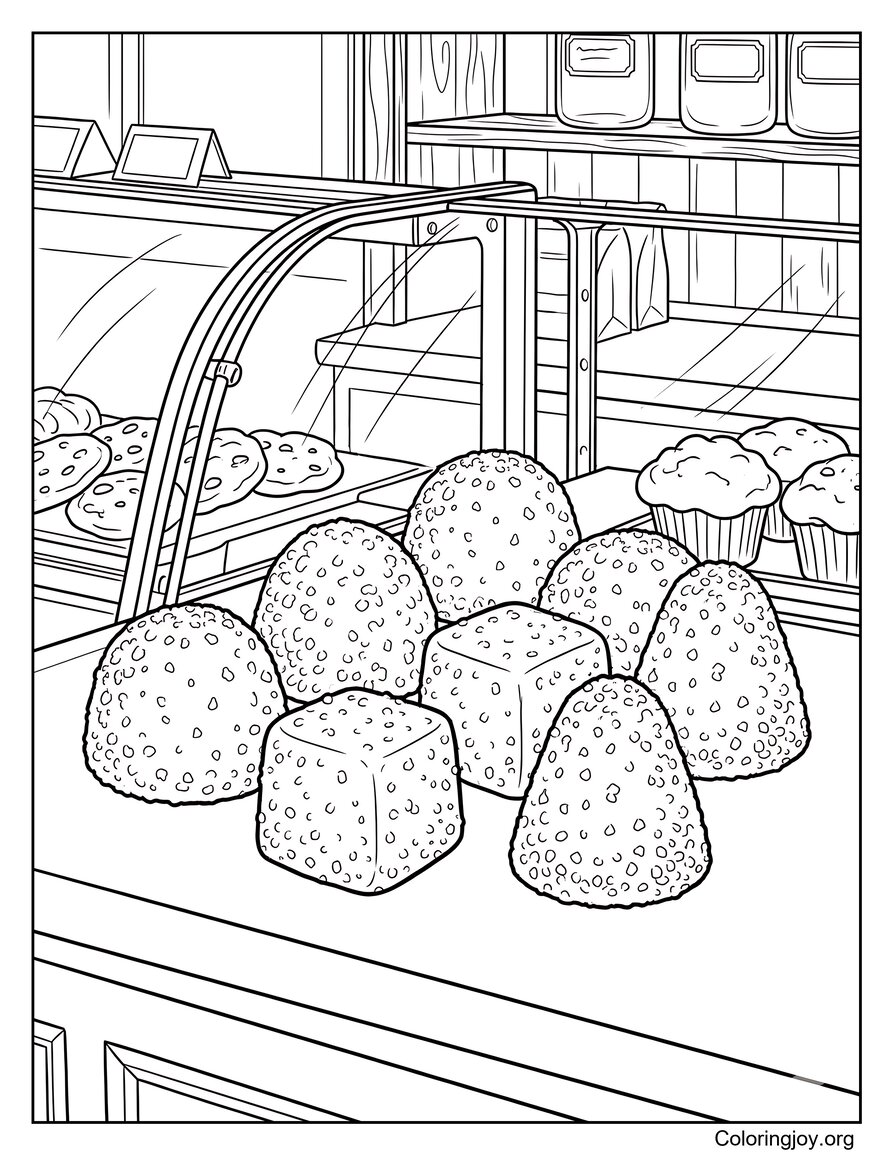 Realistic Gumdrops On A Bakery Counter
