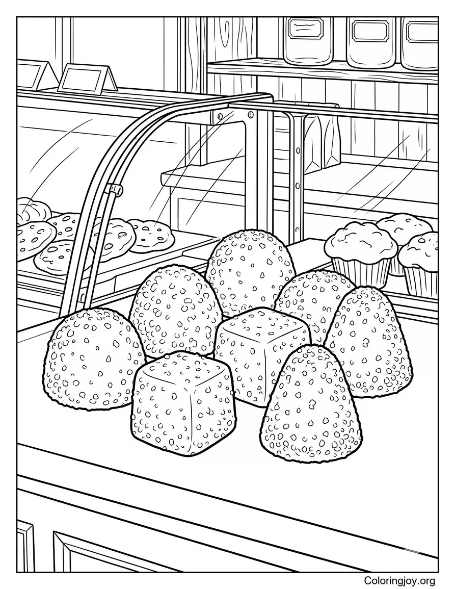 Realistic Gumdrops On A Bakery Counter