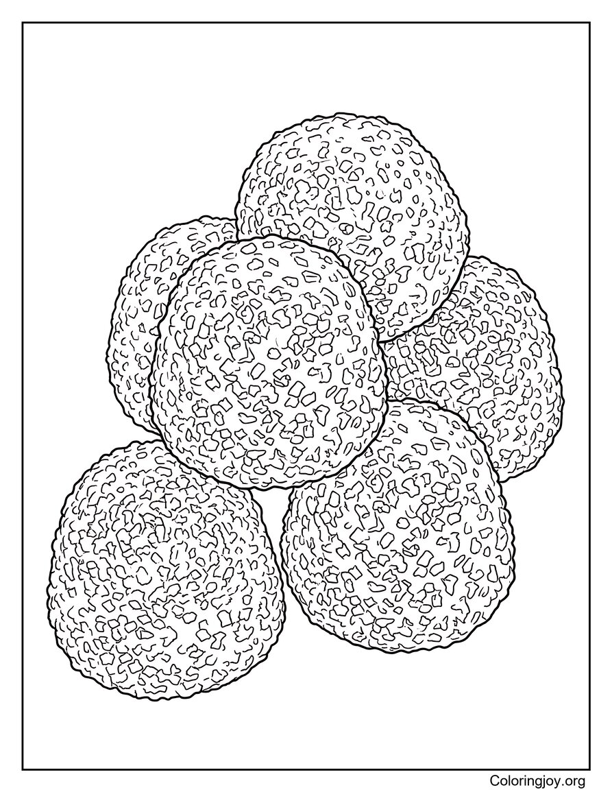Realistic Sugar Coated Gumdrops Coloring sheet
