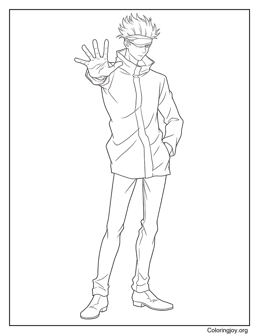Satoru Gojo Coloring Pgae
