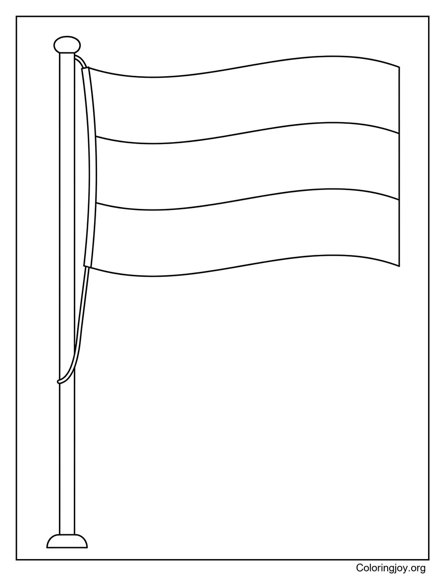 Simple Gabon Flag Coloring Page Coloring Page