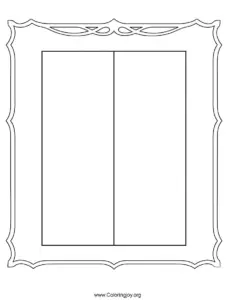 Simple Monaco Flag with Border Frame