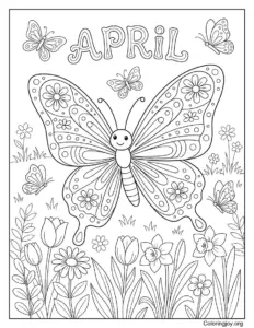 Butterflies in Spring Garden