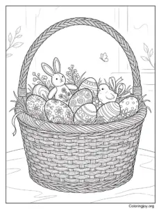Vintage Woven Easter Basket