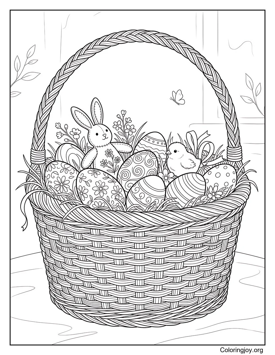 Vintage Woven Easter Basket