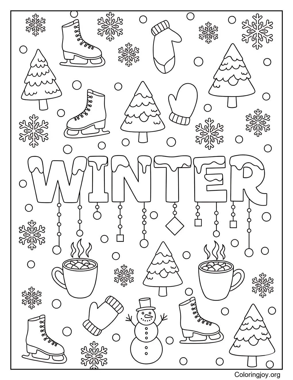 Winter Coloring page