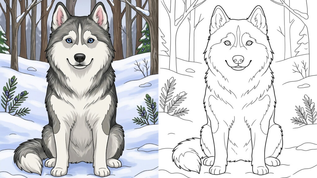 Husky Coloring Pages (23 Free Printable PDFs)