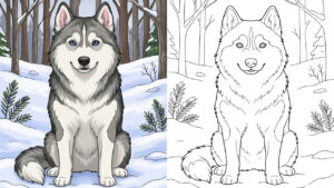 Husky Coloring Pages (23 Free Printable PDFs)