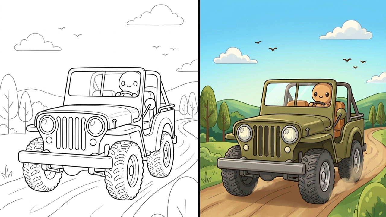Jeep Coloring Pages