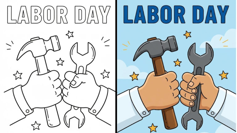 Labour Day Coloring Pages