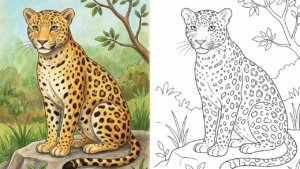 Leopard Coloring Pages
