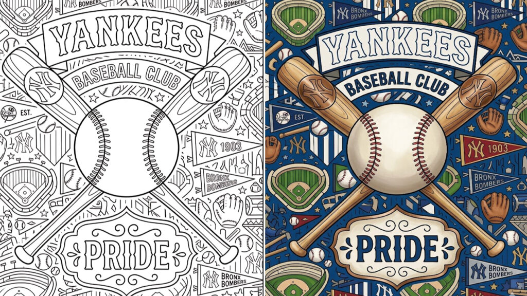 Yankees Coloring Pages (25 Free Printable PDFs)