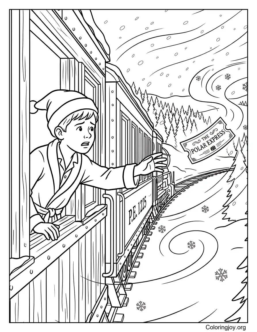A Lost Ticket In The Wind Polar Express movie