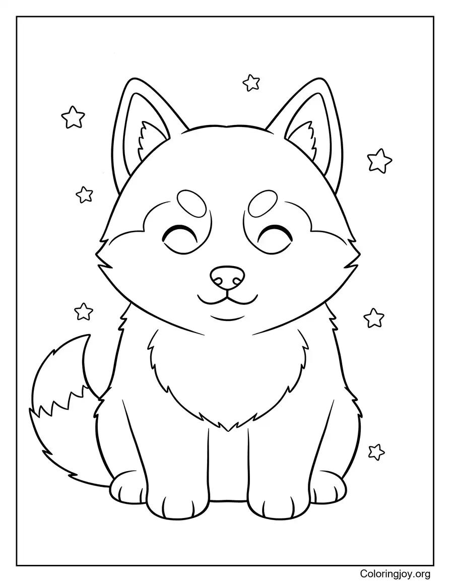 Cute husky designs with soft and friendly style