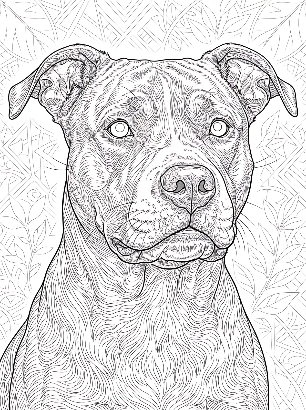 Detailed Pitbull Art