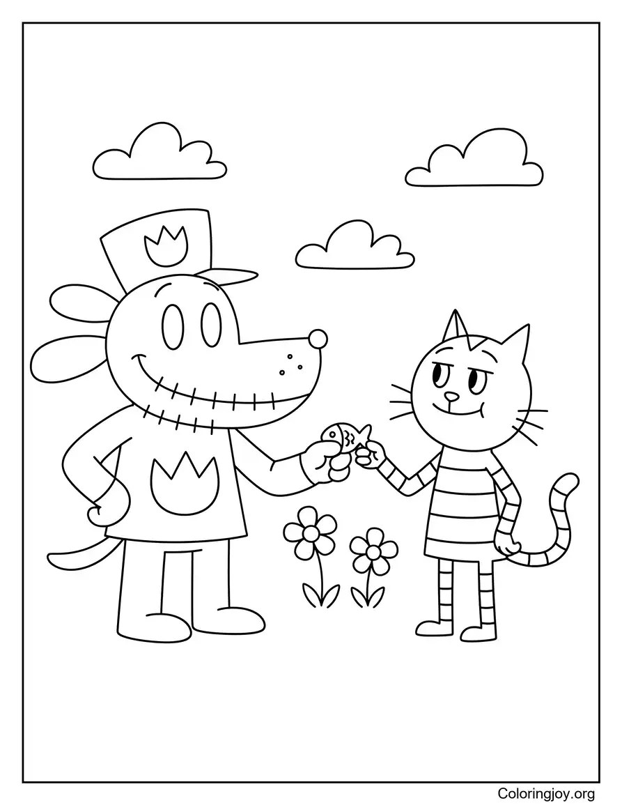 Unexpected Friendship Between Dog Man and Petey