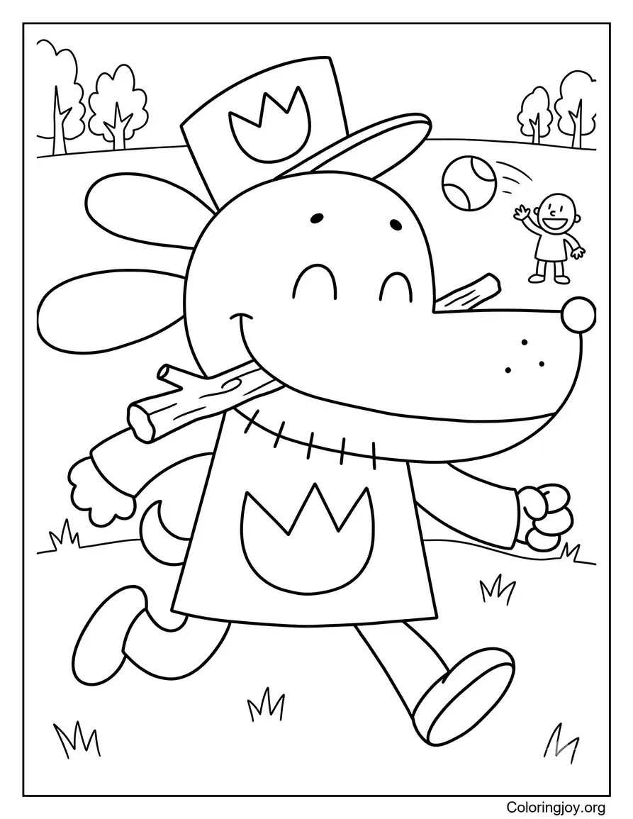 Dog Man Playing Fetch with Joy