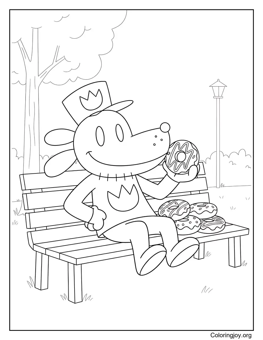 Dog Mans Sweet Donut Break