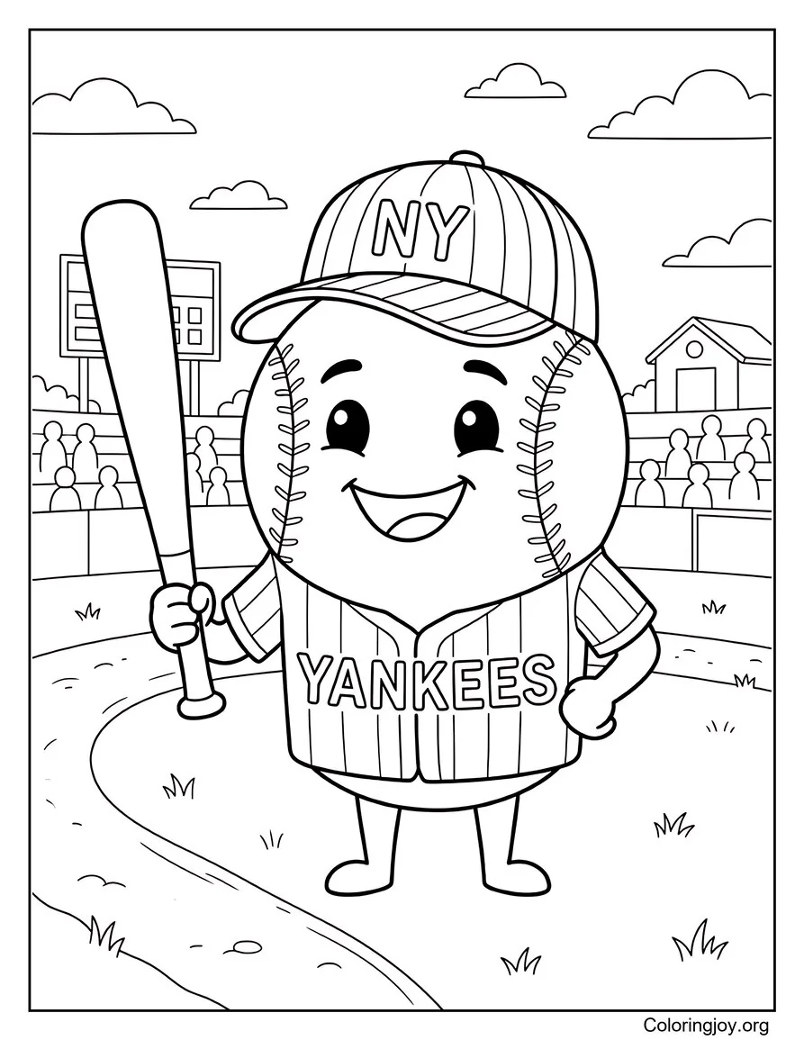 Easy Yankees Coloring Fun