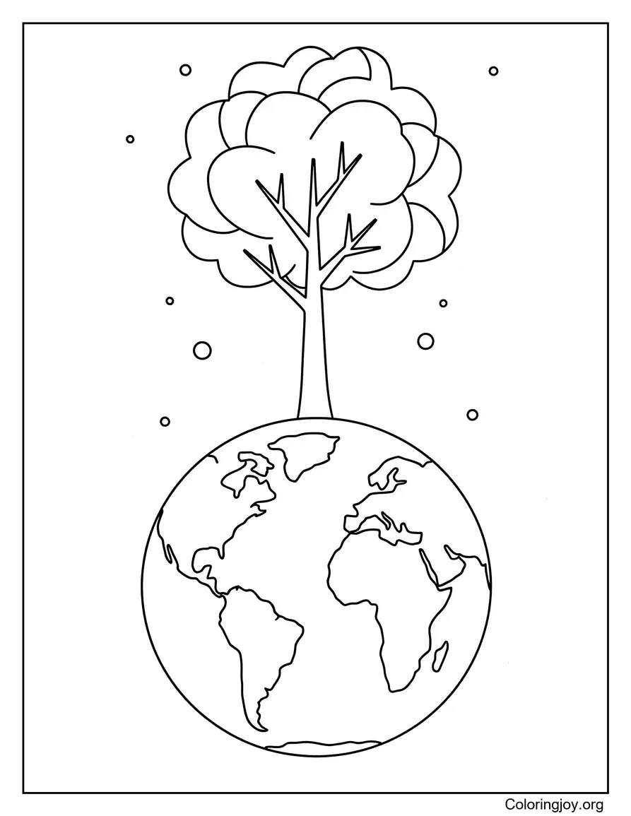 Árbol que crece desde lo alto de la tierra