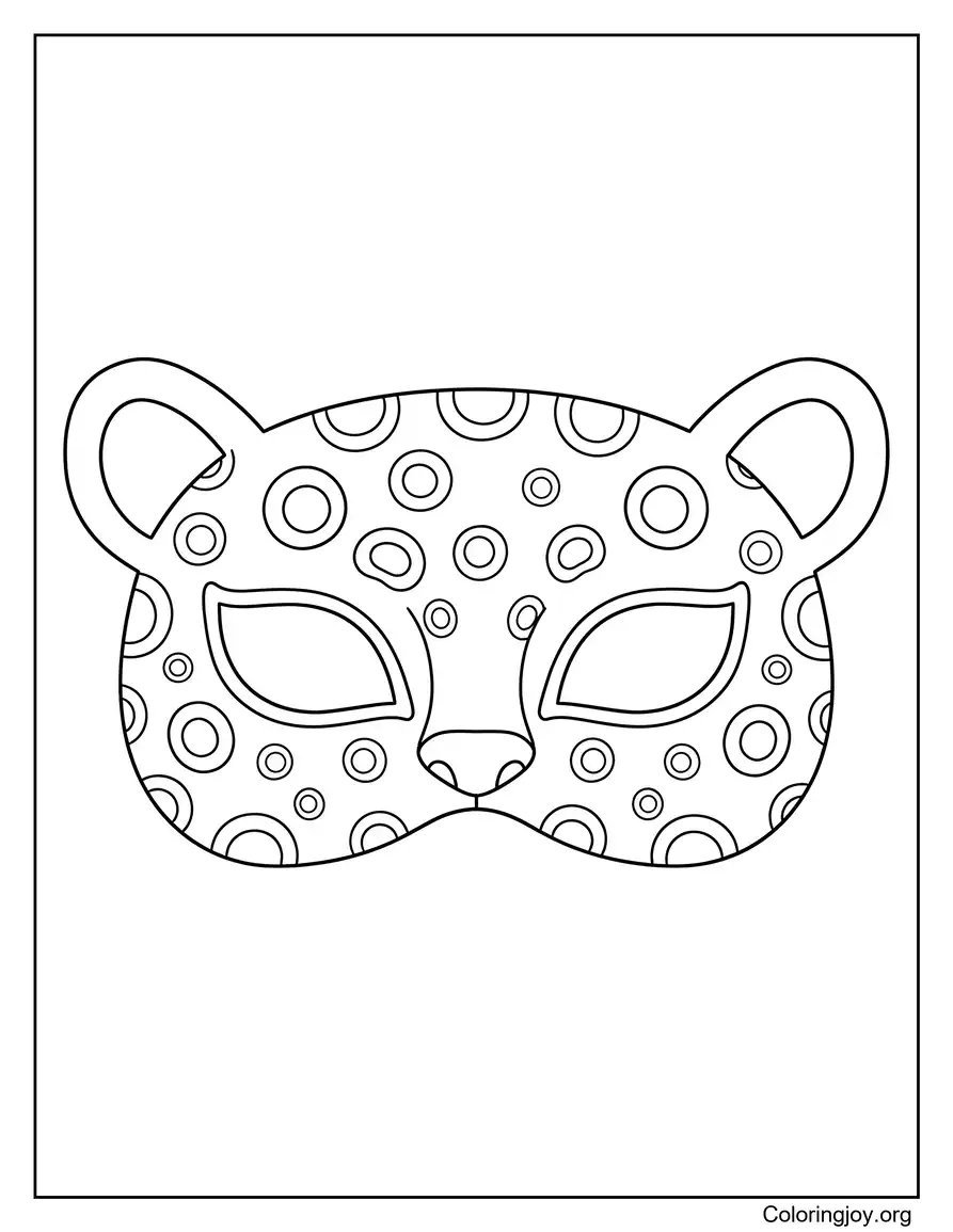 Artesanía con máscara de leopardo