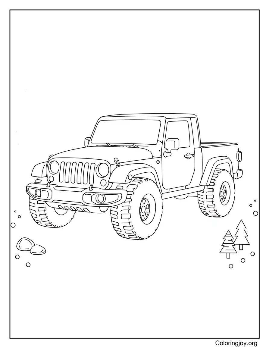 Camioneta Jeep Gladiator en acción