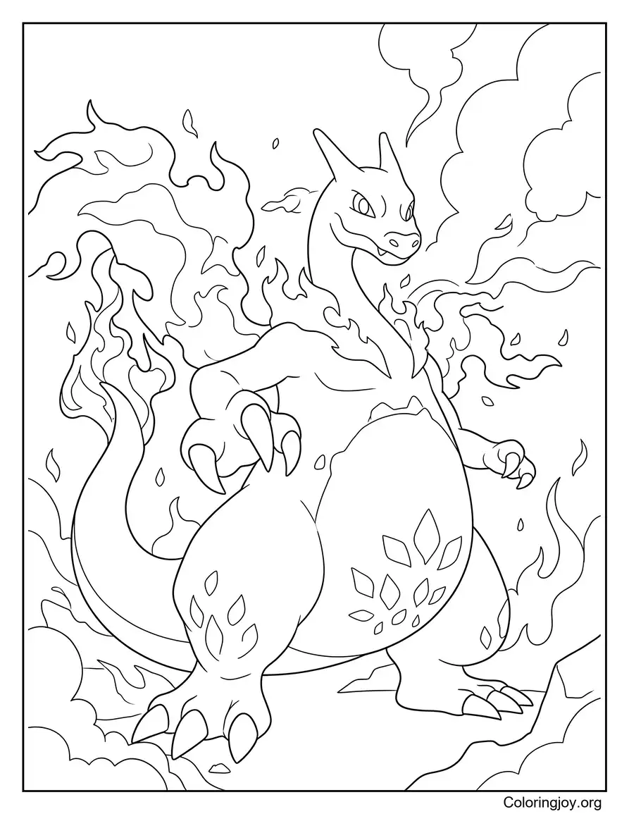 Gigantamax Charizard Página para colorear