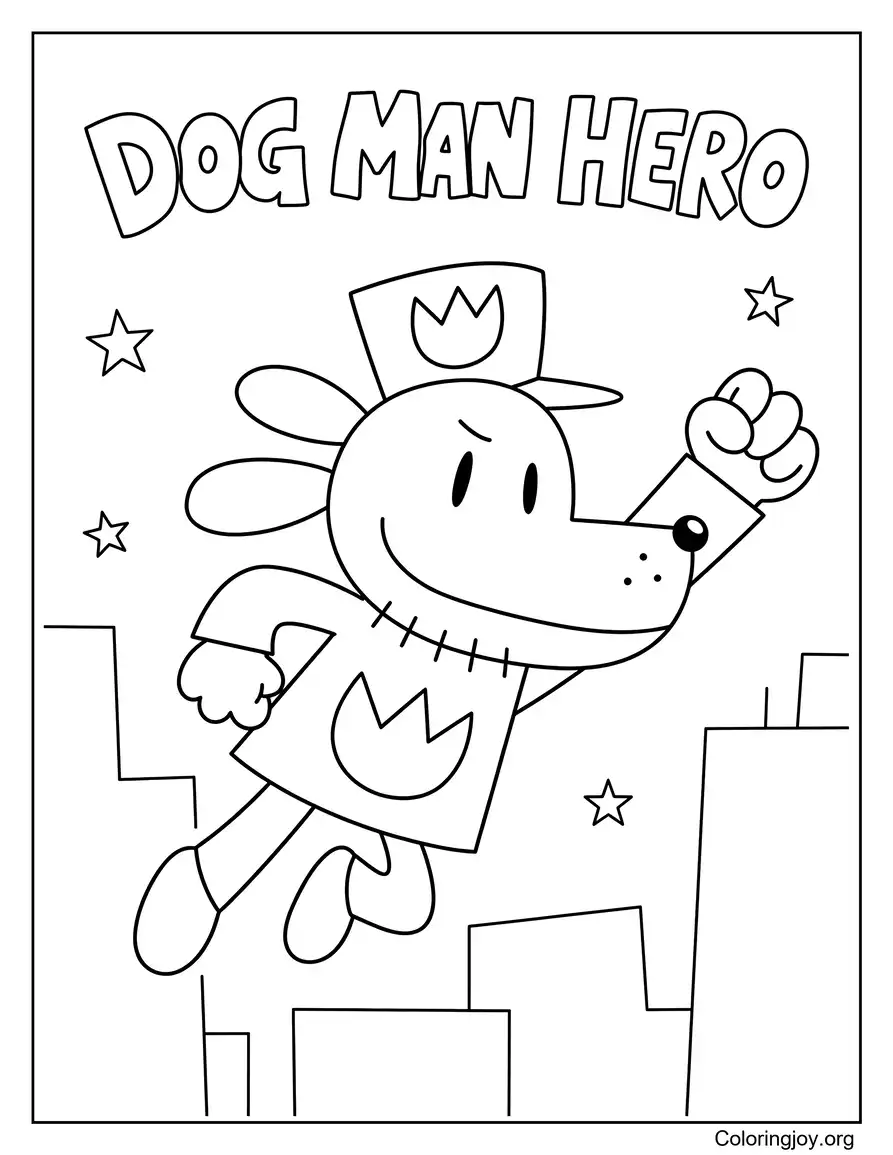 Dog Man como un héroe valiente