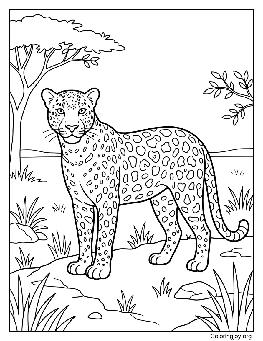 Leopardo africano salvaje