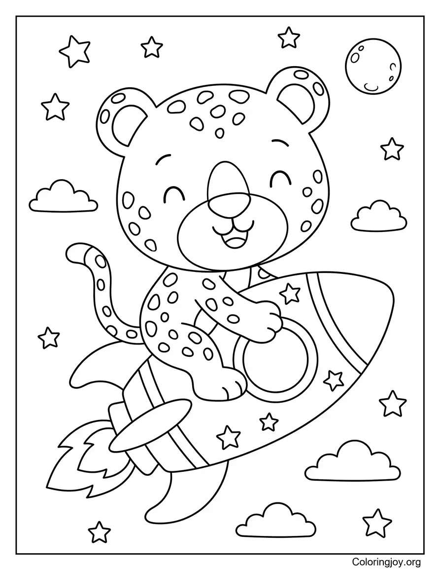 Leopardo en cohete