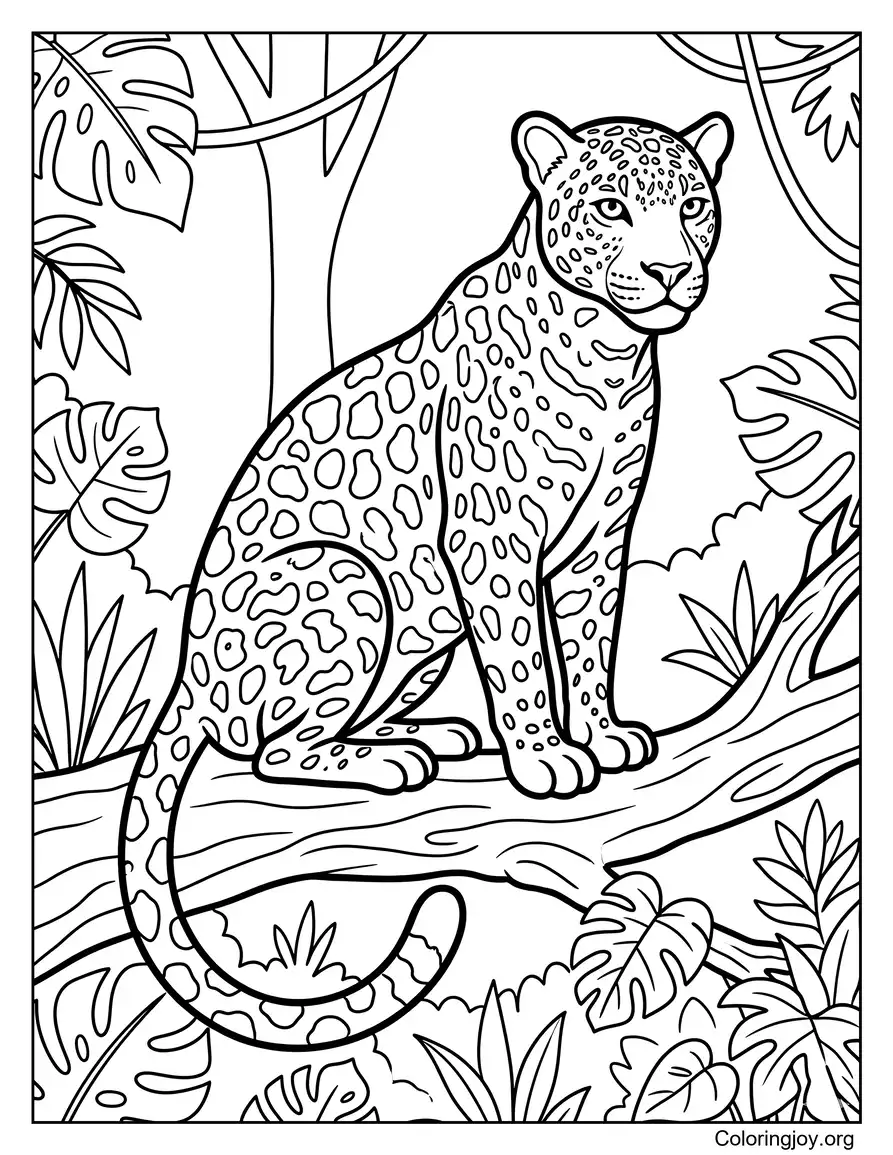 Leopardo negro fuerte