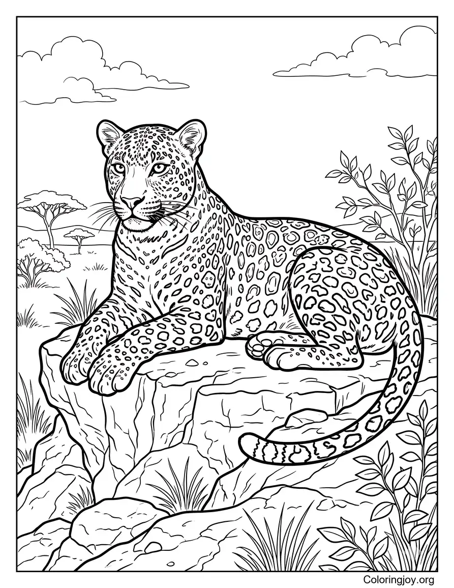 Arte realista de leopardo