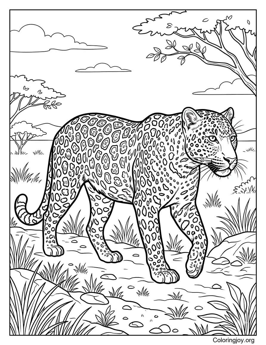 Clásico leopardo salvaje