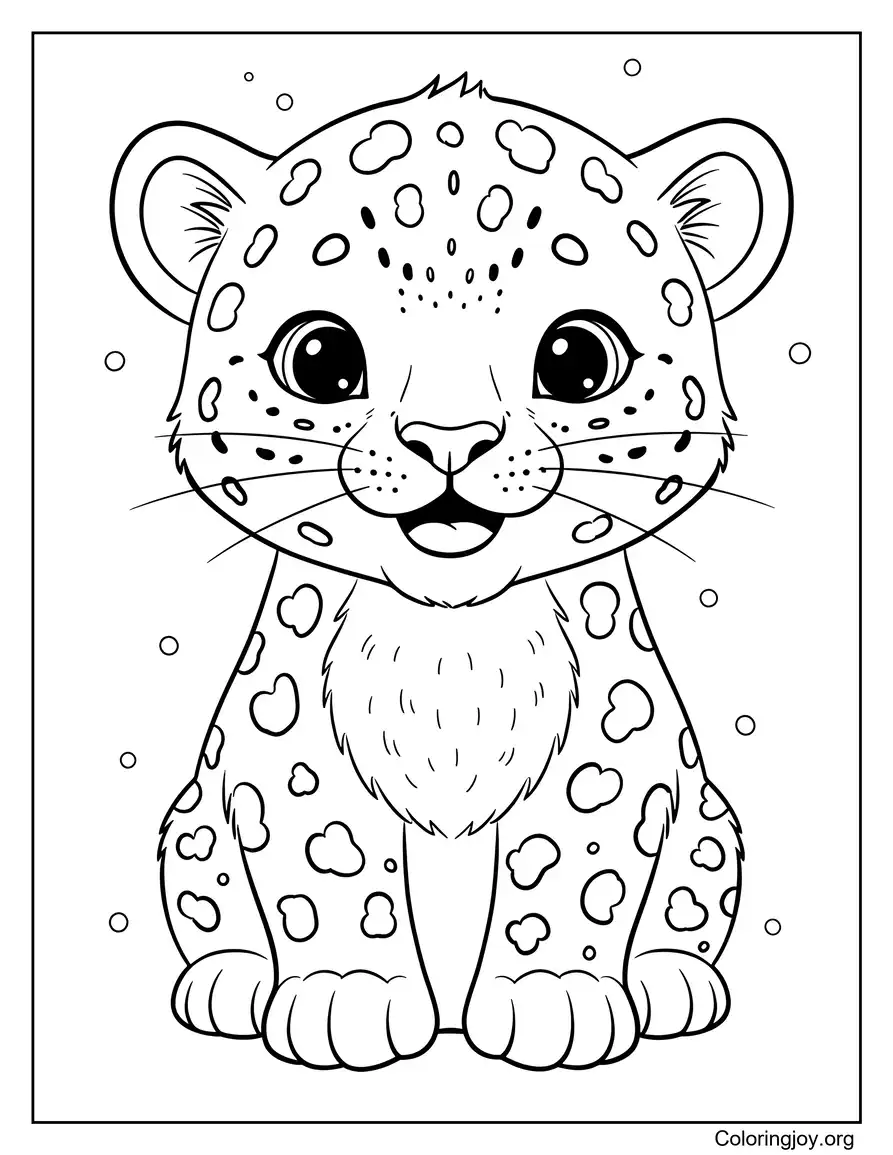 Lindo leopardo sonriendo