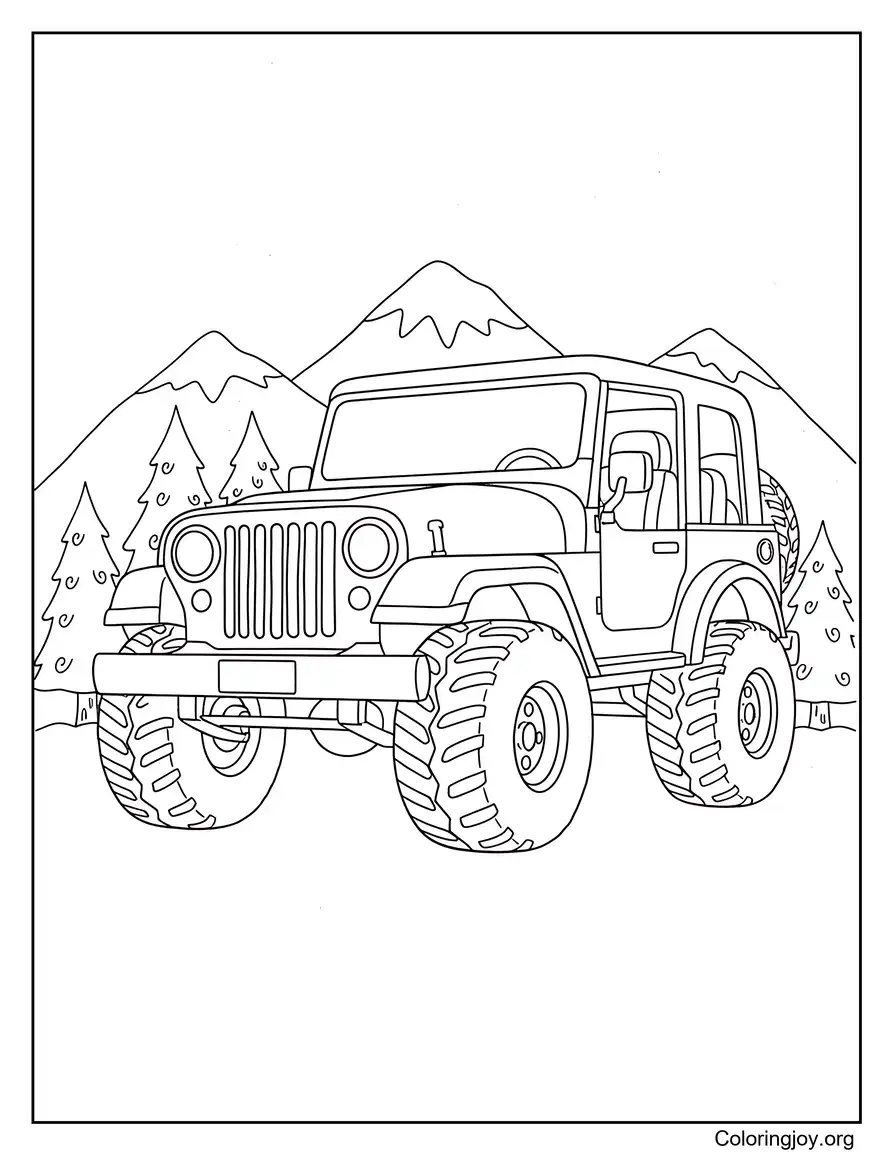 Diseño detallado de jeep para adultos
