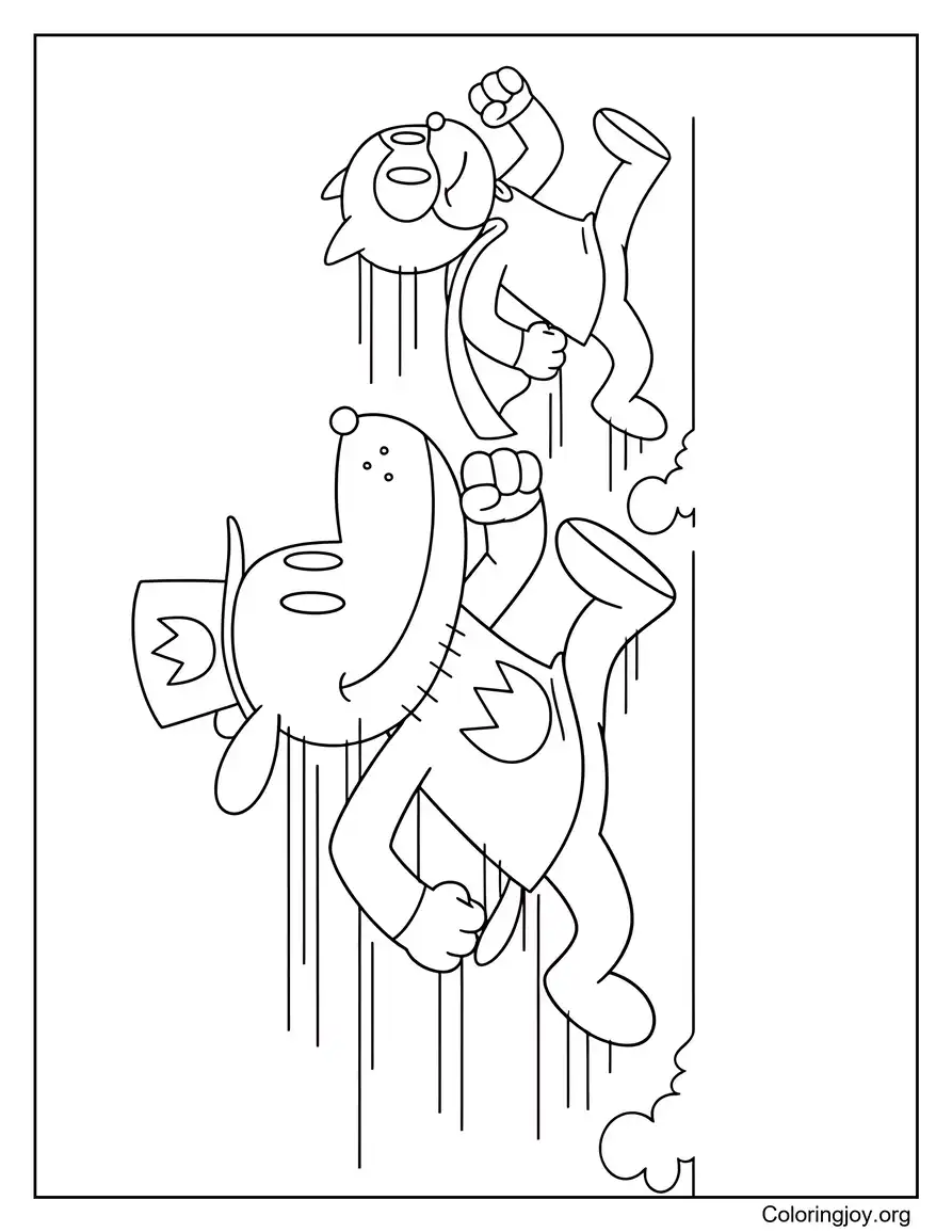 Persecución de acción de alta velocidad con Dog Man