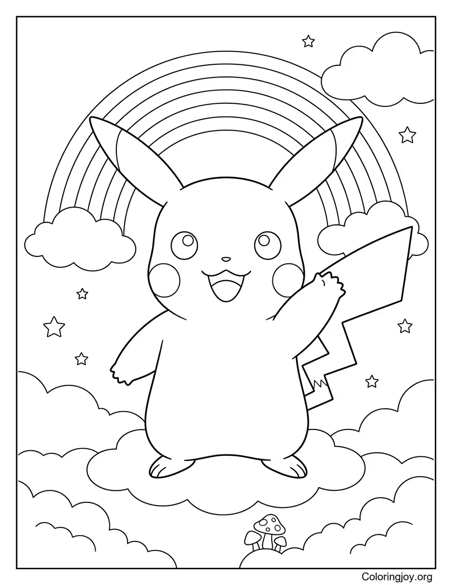 Pikachu Fantasía arcoiris