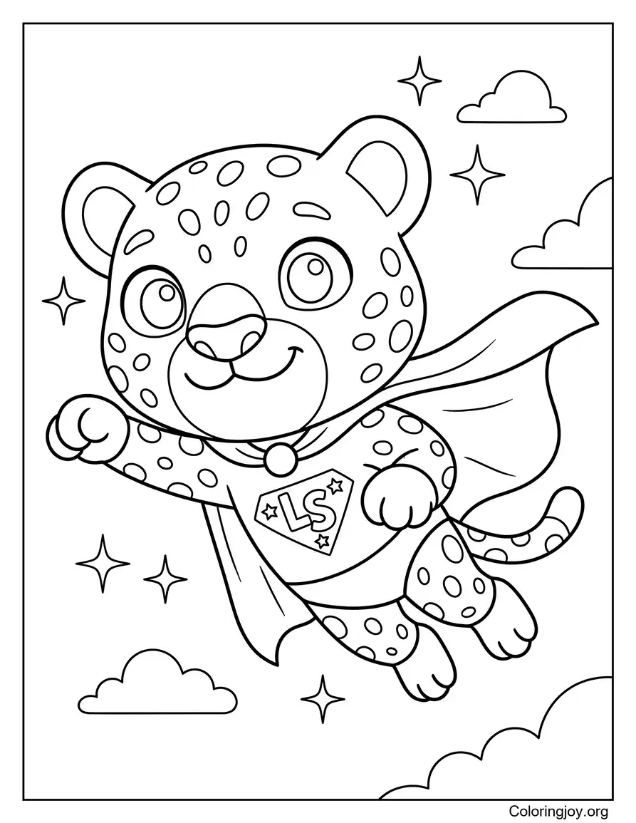 Superhéroe leopardo volando