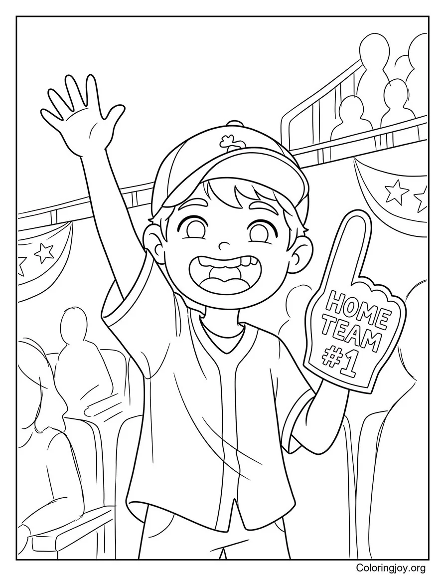 Fanático en las gradas