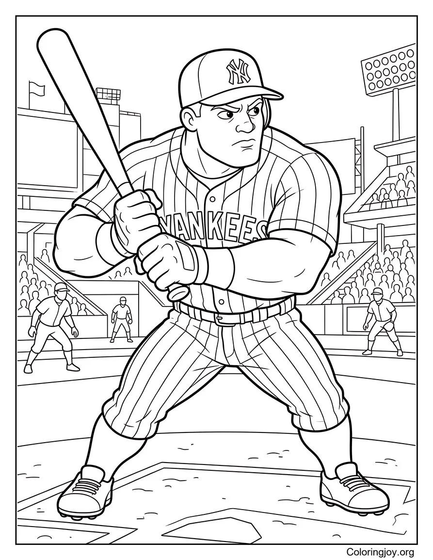 Yankees Bateador listo para hacer swing