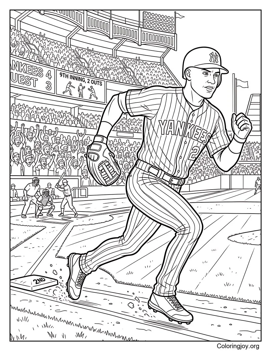 Yankees Jugador corriendo bases