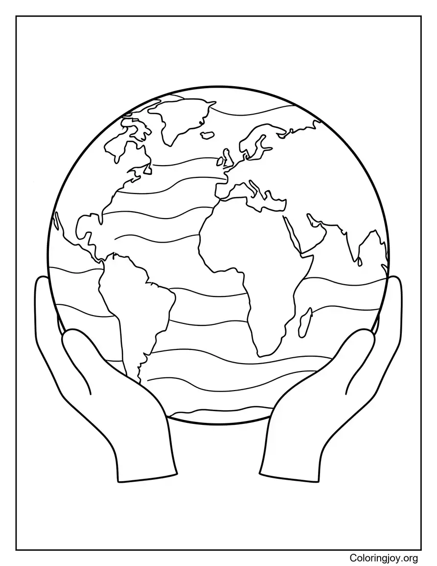 Hands Holding The Earth Carefully