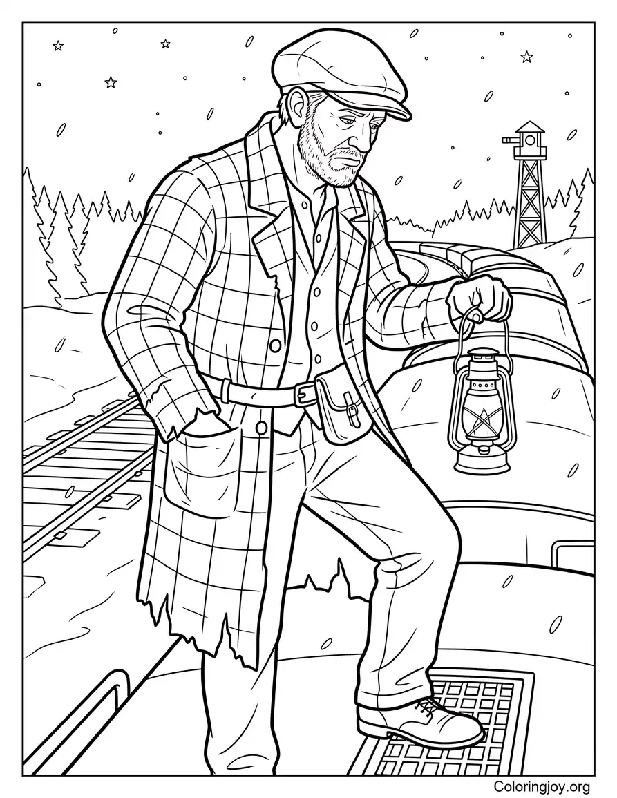 Hobo The Polar Express Coloring page
