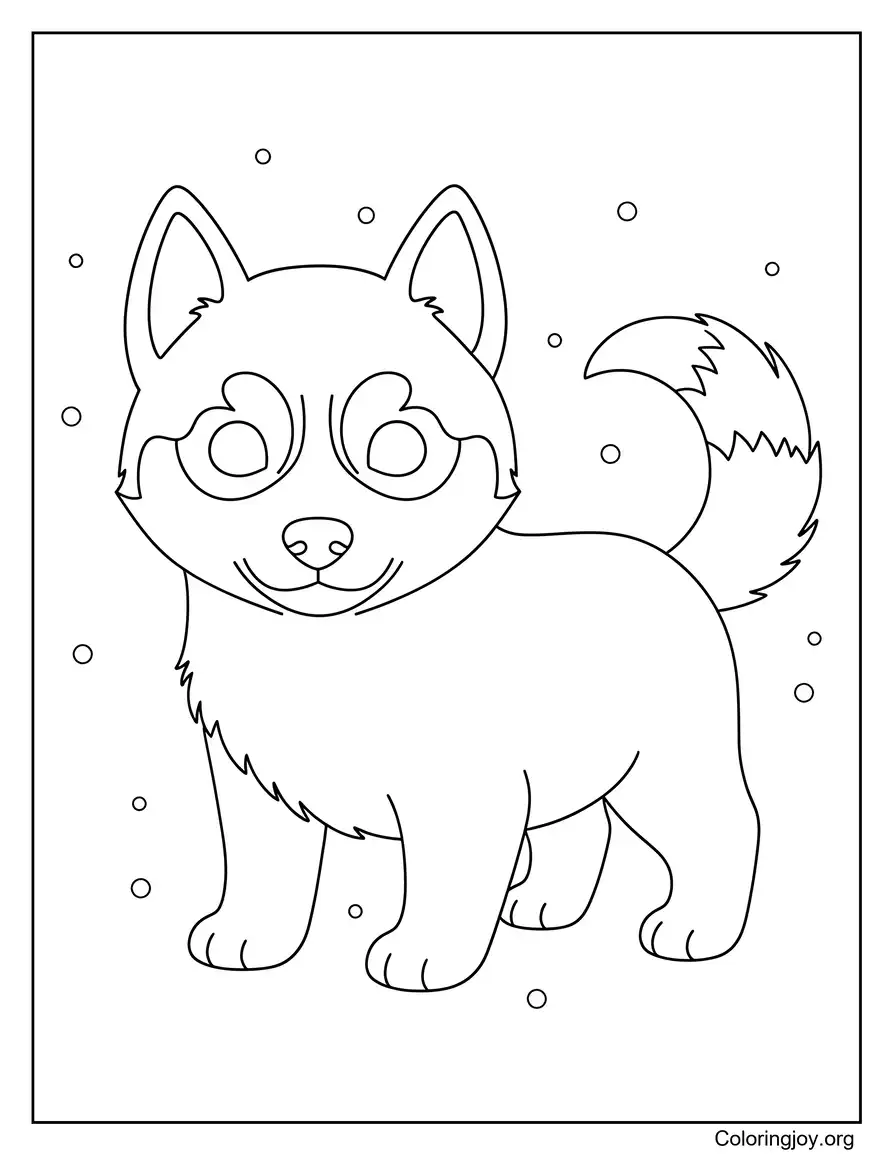 Husky puppy art in playful and cute moments